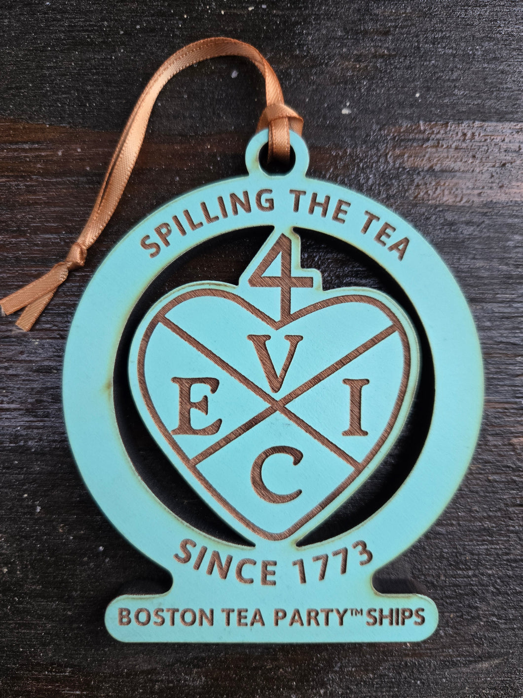 Spilling the Tea... Wooden Holiday Ornament