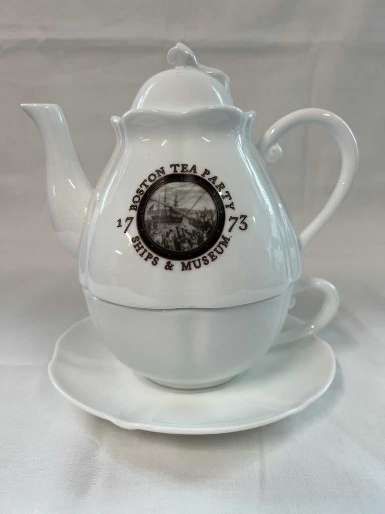 Destruction of the Tea Flared Tea Pot Boston Tea Party Museum Gift Shop