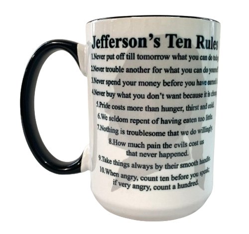 Thomas Jefferson's Ten Rules Mug