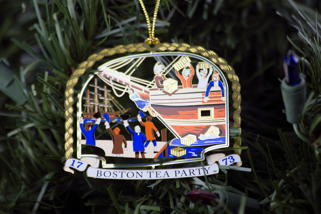 Boston Tea Party Ships & Museum Griffin's Wharf Brass Ornament