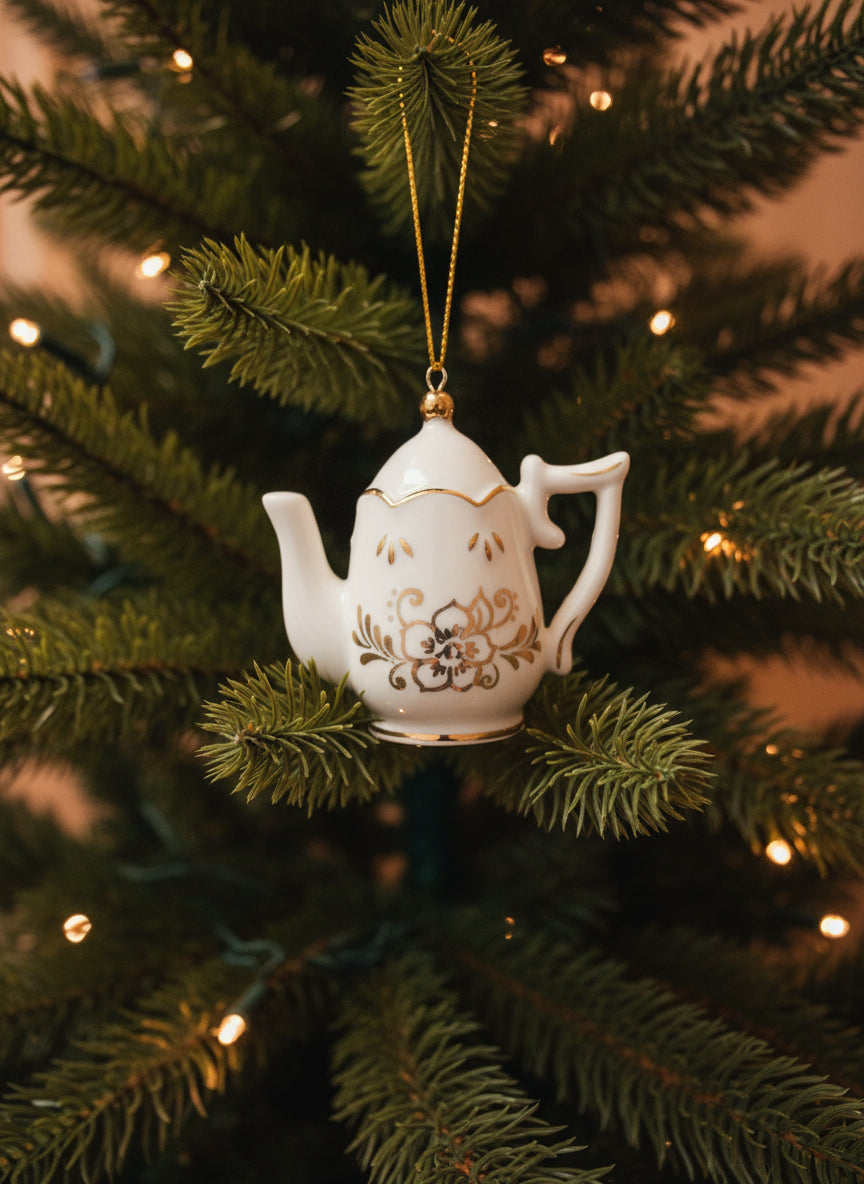 Porcelain Teapot Ornament