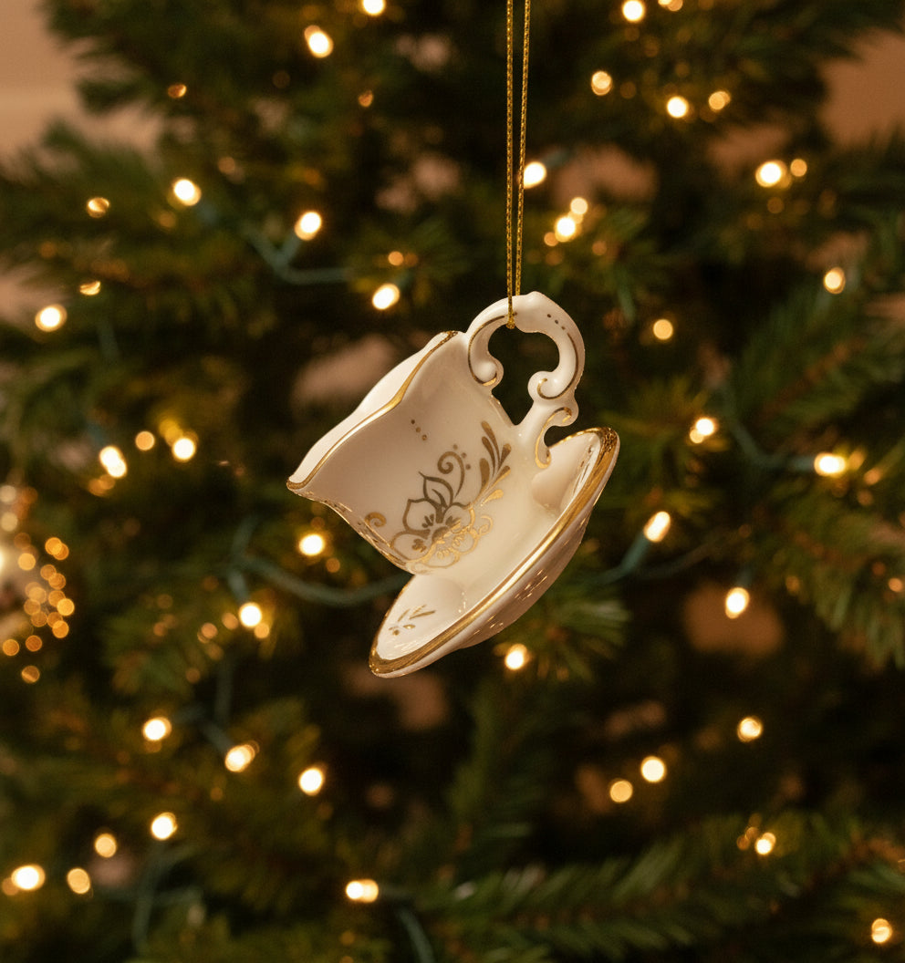 Porcelain Teacup Ornament