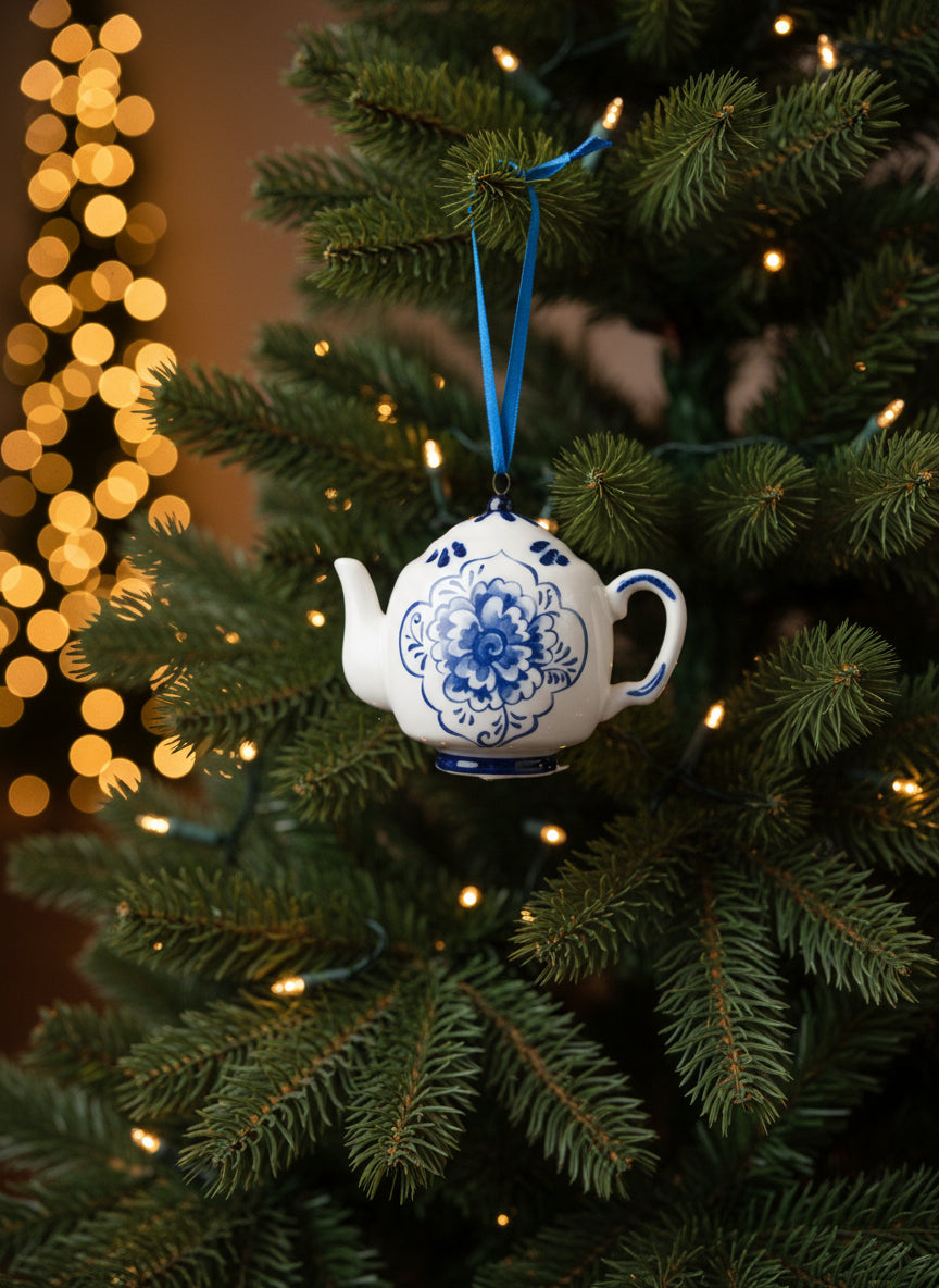 Delft Teapot Ornament