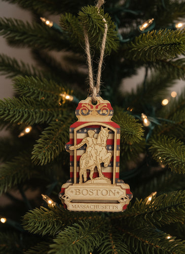 Woodcut Paul Revere Ornament