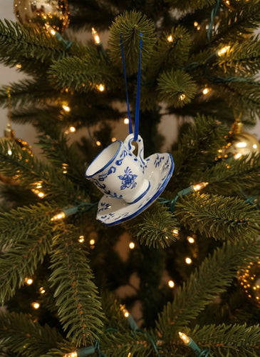 Delft Teacup Ornaments