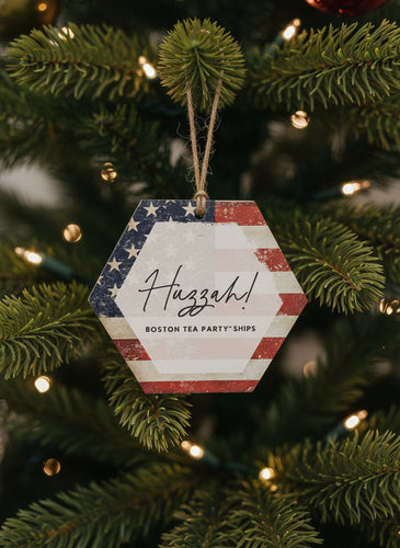 Wooden Huzzah Ornament