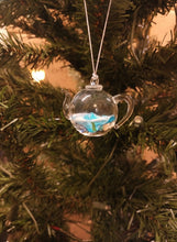 Glass Teapot with Flower Ornament