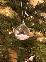 Glass Teapot with Flower Ornament