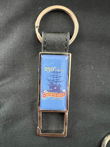 250th Metal Clip Boston Tea Party Keychain