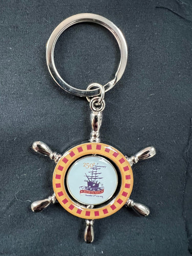 250th Ship's Wheel Keychain