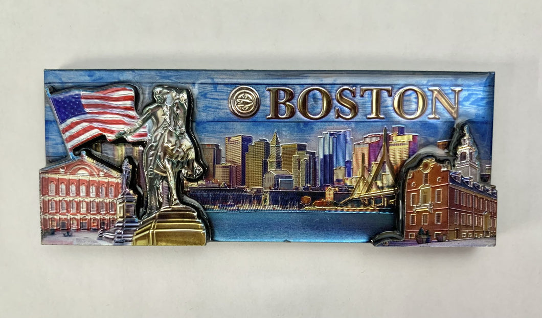 Boston Barnwood Collage Magnet