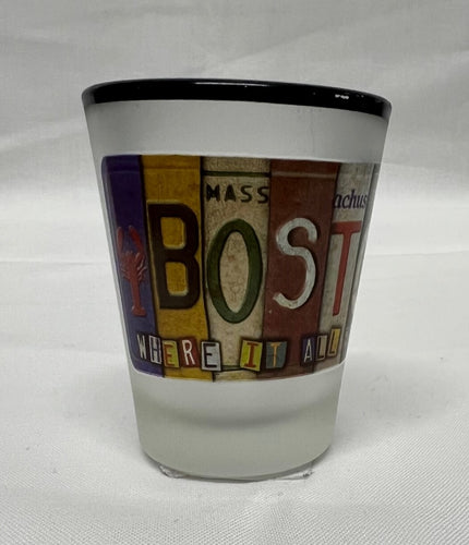 Boston License Plates Shot Glass