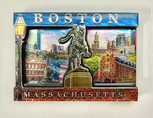 Boston Brickwork Collage Magnet