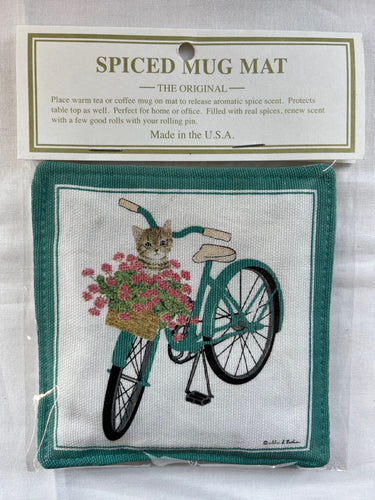 Bicycle Cat Spiced Mug Mat