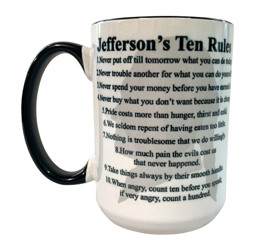 Thomas Jefferson's Ten Rules Mug