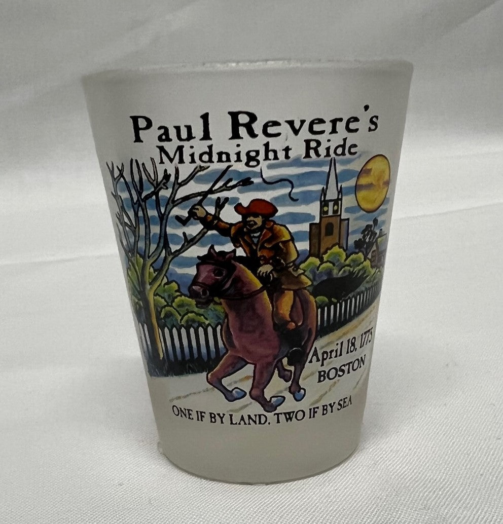 Paul Revere's Midnight Ride Shot Glass