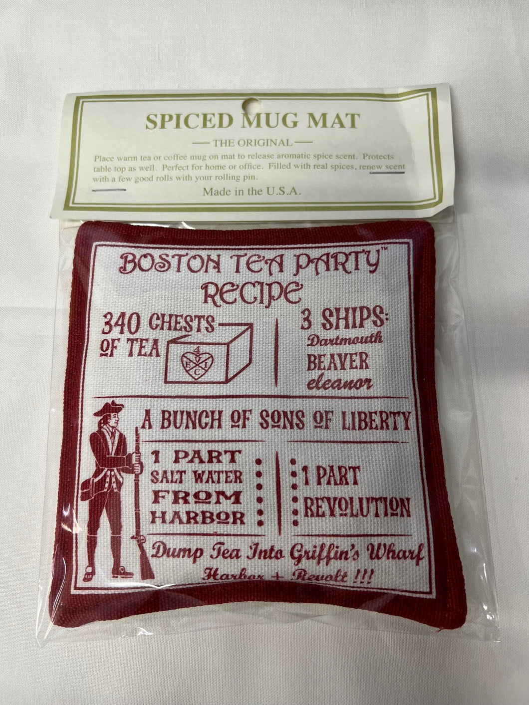 The Recipe for a Boston Tea Party Spiced Mug Mat