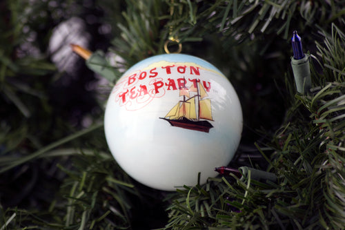 Boston Tea Party Ships & Museum Glass Ball Ornament