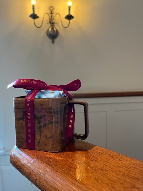 Robinson Tea Chest Mug - with the Five Teas thrown overboard on Dec 16 –  Boston Tea Party Museum Gift Shop